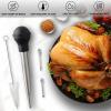 imageZulay Kitchen Stainless Steel Turkey Baster for Cooking  Food Grade Metal Turkey Baster Syringe ampamp Silicone Suction Bulb  Turkey Baster Large Size  Includes 2 Detachable Needles and Cleaning BrushStainless Steel