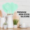 imageZulay Kitchen Utensils Set NonStick Silicone Cooking Utensils Set with Authentic Acacia Wood Handles  5 Piece Silicone Utensil Set  Silicone Kitchen Utensils Set with 464F Heat Resistance  BlueSky Aqua