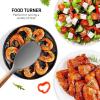 imageZulay Kitchen Utensils Set NonStick Silicone Cooking Utensils Set with Authentic Acacia Wood Handles  5 Piece Silicone Utensil Set  Silicone Kitchen Utensils Set with 464F Heat Resistance  BlueElegent Grey