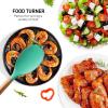 imageZulay Kitchen Utensils Set NonStick Silicone Cooking Utensils Set with Authentic Acacia Wood Handles  5 Piece Silicone Utensil Set  Silicone Kitchen Utensils Set with 464F Heat Resistance  BlueMint