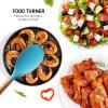 imageZulay Kitchen Utensils Set NonStick Silicone Cooking Utensils Set with Authentic Acacia Wood Handles  5 Piece Silicone Utensil Set  Silicone Kitchen Utensils Set with 464F Heat Resistance  BlueBlue