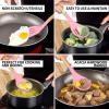 imageZulay Kitchen Utensils Set NonStick Silicone Cooking Utensils Set with Authentic Acacia Wood Handles  5 Piece Silicone Utensil Set  Silicone Kitchen Utensils Set with 464F Heat Resistance  BluePink