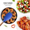 imageZulay Kitchen Utensils Set NonStick Silicone Cooking Utensils Set with Authentic Acacia Wood Handles  5 Piece Silicone Utensil Set  Silicone Kitchen Utensils Set with 464F Heat Resistance  BlueRoyal Blue