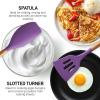 imageZulay Kitchen Utensils Set NonStick Silicone Cooking Utensils Set with Authentic Acacia Wood Handles  5 Piece Silicone Utensil Set  Silicone Kitchen Utensils Set with 464F Heat Resistance  BluePurple