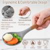 imageZulay Kitchen Utensils Set NonStick Silicone Cooking Utensils Set with Authentic Acacia Wood Handles  5 Piece Silicone Utensil Set  Silicone Kitchen Utensils Set with 464F Heat Resistance  BlueElegent Grey