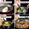 imageZulay Kitchen Utensils Set NonStick Silicone Cooking Utensils Set with Authentic Acacia Wood Handles  5 Piece Silicone Utensil Set  Silicone Kitchen Utensils Set with 464F Heat Resistance  BlueBlack