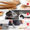 imageZulay Kitchen Utensils Set NonStick Silicone Cooking Utensils Set with Authentic Acacia Wood Handles  5 Piece Silicone Utensil Set  Silicone Kitchen Utensils Set with 464F Heat Resistance  BlueElegent Grey