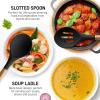 imageZulay Kitchen Utensils Set NonStick Silicone Cooking Utensils Set with Authentic Acacia Wood Handles  5 Piece Silicone Utensil Set  Silicone Kitchen Utensils Set with 464F Heat Resistance  BlueBlack