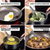 imageZulay Kitchen Utensils Set NonStick Silicone Cooking Utensils Set with Authentic Acacia Wood Handles  5 Piece Silicone Utensil Set  Silicone Kitchen Utensils Set with 464F Heat Resistance  BlueElegent Grey