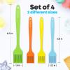 imageZulay Pastry Brush  Basting Brush For Cooking Silicone Brush For Food With Soft Flexible Bristles  Easy To Clean Butter ampamp Oil Brush  Set Of 4