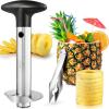 imageZulay Pineapple Cutter and Corer with Triple Reinforced Stainless Steel and Premium Apple Corer Tool  Ultra Sharp Stainless Steel Serrated Blades for Easy Coring