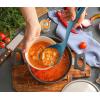 imageZulay Soup Ladle Spoon with Comfortable Grip  Cooking and Serving Spoon for Soup Chili Gravy Salad Dressing ampamp Pancake Batter  Large Nylon Scoop ampamp Ladle Spoon Great for Canning and PouringSky Blue