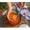 imageZulay Soup Ladle Spoon with Comfortable Grip  Cooking and Serving Spoon for Soup Chili Gravy Salad Dressing ampamp Pancake Batter  Large Nylon Scoop ampamp Ladle Spoon Great for Canning and PouringOlive Green