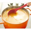 imageZulay Soup Ladle Spoon with Comfortable Grip  Cooking and Serving Spoon for Soup Chili Gravy Salad Dressing ampamp Pancake Batter  Large Nylon Scoop ampamp Ladle Spoon Great for Canning and PouringModern Red