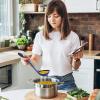 imageZulay Soup Ladle Spoon with Comfortable Grip  Cooking and Serving Spoon for Soup Chili Gravy Salad Dressing ampamp Pancake Batter  Large Nylon Scoop ampamp Ladle Spoon Great for Canning and PouringNavy Blue