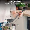 imageZulay Soup Ladle Spoon with Comfortable Grip  Cooking and Serving Spoon for Soup Chili Gravy Salad Dressing ampamp Pancake Batter  Large Nylon Scoop ampamp Ladle Spoon Great for Canning and PouringCool Gray