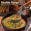 imageZulay Soup Ladle Spoon with Comfortable Grip  Cooking and Serving Spoon for Soup Chili Gravy Salad Dressing ampamp Pancake Batter  Large Nylon Scoop ampamp Ladle Spoon Great for Canning and PouringCool Gray