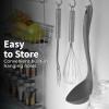imageZulay Soup Ladle Spoon with Comfortable Grip  Cooking and Serving Spoon for Soup Chili Gravy Salad Dressing ampamp Pancake Batter  Large Nylon Scoop ampamp Ladle Spoon Great for Canning and PouringCool Gray
