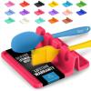 imageZulay Kitchen Silicone Utensil Rest with Drip Pad for Multiple Utensils  BPAFree HeatResistant Spoon Rest ampamp Spoon Holder for Stove Top  Kitchen Utensil Holder for Ladles ampamp Tongs  SerenityHoneysuckle