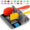 imageZulay Kitchen Silicone Utensil Rest with Drip Pad for Multiple Utensils  BPAFree HeatResistant Spoon Rest ampamp Spoon Holder for Stove Top  Kitchen Utensil Holder for Ladles ampamp Tongs  SerenityGray