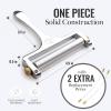imageZulay Cheese Slicer With Adjustable Thickness  Wire Cheese Slicer For Mozzarella Cheese Cheddar Cheese Gouda Cheese  Cheese Slicers For Block Cheese Heavy Duty With 2 Extra Wires CopperSilver