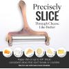 imageZulay Cheese Slicer With Adjustable Thickness  Wire Cheese Slicer For Mozzarella Cheese Cheddar Cheese Gouda Cheese  Cheese Slicers For Block Cheese Heavy Duty With 2 Extra Wires CopperCopper