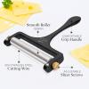 imageZulay Cheese Slicer With Adjustable Thickness  Wire Cheese Slicer For Mozzarella Cheese Cheddar Cheese Gouda Cheese  Cheese Slicers For Block Cheese Heavy Duty With 2 Extra Wires CopperMatte Black