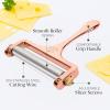 imageZulay Cheese Slicer With Adjustable Thickness  Wire Cheese Slicer For Mozzarella Cheese Cheddar Cheese Gouda Cheese  Cheese Slicers For Block Cheese Heavy Duty With 2 Extra Wires CopperRose Gold