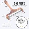 imageZulay Cheese Slicer With Adjustable Thickness  Wire Cheese Slicer For Mozzarella Cheese Cheddar Cheese Gouda Cheese  Cheese Slicers For Block Cheese Heavy Duty With 2 Extra Wires CopperCopper