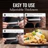 imageZulay Cheese Slicer With Adjustable Thickness  Wire Cheese Slicer For Mozzarella Cheese Cheddar Cheese Gouda Cheese  Cheese Slicers For Block Cheese Heavy Duty With 2 Extra Wires CopperGunmetal