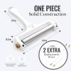 imageZulay Cheese Slicer With Adjustable Thickness  Wire Cheese Slicer For Mozzarella Cheese Cheddar Cheese Gouda Cheese  Cheese Slicers For Block Cheese Heavy Duty With 2 Extra Wires CopperFrosted White