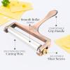 imageZulay Cheese Slicer With Adjustable Thickness  Wire Cheese Slicer For Mozzarella Cheese Cheddar Cheese Gouda Cheese  Cheese Slicers For Block Cheese Heavy Duty With 2 Extra Wires CopperCopper