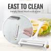 imageZulay Cheese Slicer With Adjustable Thickness  Wire Cheese Slicer For Mozzarella Cheese Cheddar Cheese Gouda Cheese  Cheese Slicers For Block Cheese Heavy Duty With 2 Extra Wires CopperFrosted White