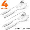 imageZulay Kitchen 8 Pieces Toddler Utensils  Kids Stainless Silverware Set  Children ampamp Toddler Safe Forks ampamp Spoons  Smooth Edge Mirror Polished ampamp Dishwasher Safe Kids Utensils 4 Forks ampamp 4 SpoonsMixed