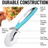 imageZulay Kitchen Large Pizza Cutter Wheel  Premium Stainless Steel Pizza Slicer  Easy To Clean ampamp Cut Pizza Wheel  Super Sharp NonSlip Handle ampamp Dishwasher Friendly  RedTeal