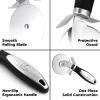 imageZulay Kitchen Large Pizza Cutter Wheel  Premium Stainless Steel Pizza Slicer  Easy To Clean ampamp Cut Pizza Wheel  Super Sharp NonSlip Handle ampamp Dishwasher Friendly  RedBlack