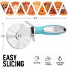 imageZulay Kitchen Large Pizza Cutter Wheel  Premium Stainless Steel Pizza Slicer  Easy To Clean ampamp Cut Pizza Wheel  Super Sharp NonSlip Handle ampamp Dishwasher Friendly  RedTeal