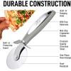 imageZulay Kitchen Large Pizza Cutter Wheel  Premium Stainless Steel Pizza Slicer  Easy To Clean ampamp Cut Pizza Wheel  Super Sharp NonSlip Handle ampamp Dishwasher Friendly  RedGray