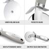 imageZulay Kitchen Large Pizza Cutter Wheel  Premium Stainless Steel Pizza Slicer  Easy To Clean ampamp Cut Pizza Wheel  Super Sharp NonSlip Handle ampamp Dishwasher Friendly  RedGray