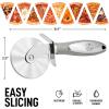 imageZulay Kitchen Large Pizza Cutter Wheel  Premium Stainless Steel Pizza Slicer  Easy To Clean ampamp Cut Pizza Wheel  Super Sharp NonSlip Handle ampamp Dishwasher Friendly  RedGray