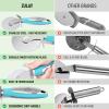imageZulay Kitchen Large Pizza Cutter Wheel  Premium Stainless Steel Pizza Slicer  Easy To Clean ampamp Cut Pizza Wheel  Super Sharp NonSlip Handle ampamp Dishwasher Friendly  RedTeal