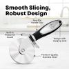 imageZulay Kitchen Large Pizza Cutter Wheel  Premium Stainless Steel Pizza Slicer  Easy To Clean ampamp Cut Pizza Wheel  Super Sharp NonSlip Handle ampamp Dishwasher Friendly  RedBlack