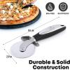 imageZulay Kitchen Large Pizza Cutter Wheel  Premium Stainless Steel Pizza Slicer  Easy To Clean ampamp Cut Pizza Wheel  Super Sharp NonSlip Handle ampamp Dishwasher Friendly  RedBlack