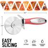 imageZulay Kitchen Large Pizza Cutter Wheel  Premium Stainless Steel Pizza Slicer  Easy To Clean ampamp Cut Pizza Wheel  Super Sharp NonSlip Handle ampamp Dishwasher Friendly  RedRed