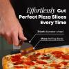 imageZulay Kitchen Large Pizza Cutter Wheel  Premium Stainless Steel Pizza Slicer  Easy To Clean ampamp Cut Pizza Wheel  Super Sharp NonSlip Handle ampamp Dishwasher Friendly  RedBlack