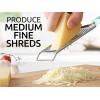 imageZulay Kitchen Professional Cheese Grater Stainless Steel  Durable RustProof Metal Lemon Zester Grater With Handle  Flat Handheld Grater For Cheese Chocolate Spices And More  YellowMint