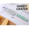 imageZulay Kitchen Professional Cheese Grater Stainless Steel  Durable RustProof Metal Lemon Zester Grater With Handle  Flat Handheld Grater For Cheese Chocolate Spices And More  YellowMint