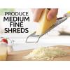 imageZulay Kitchen Professional Cheese Grater Stainless Steel  Durable RustProof Metal Lemon Zester Grater With Handle  Flat Handheld Grater For Cheese Chocolate Spices And More  YellowYellow