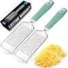 imageZulay Kitchen Professional Cheese Grater Stainless Steel  Durable RustProof Metal Lemon Zester Grater With Handle  Flat Handheld Grater For Cheese Chocolate Spices And More  YellowMint