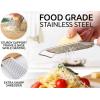 imageZulay Kitchen Professional Cheese Grater Stainless Steel  Durable RustProof Metal Lemon Zester Grater With Handle  Flat Handheld Grater For Cheese Chocolate Spices And More  YellowMint